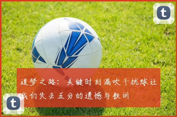 追梦之路：关键时刻漏吹干扰球让我们失去五分的遗憾与教训